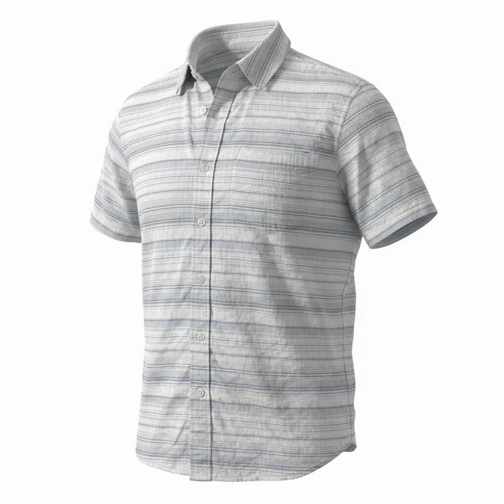 Marine Layer Short Sleeve Button Up Shirt Blue White Striped Men's Size S
